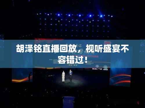 胡泽铭直播回放,视听盛宴不容错过!
