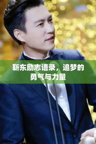 靳东励志语录，追梦的勇气与力量